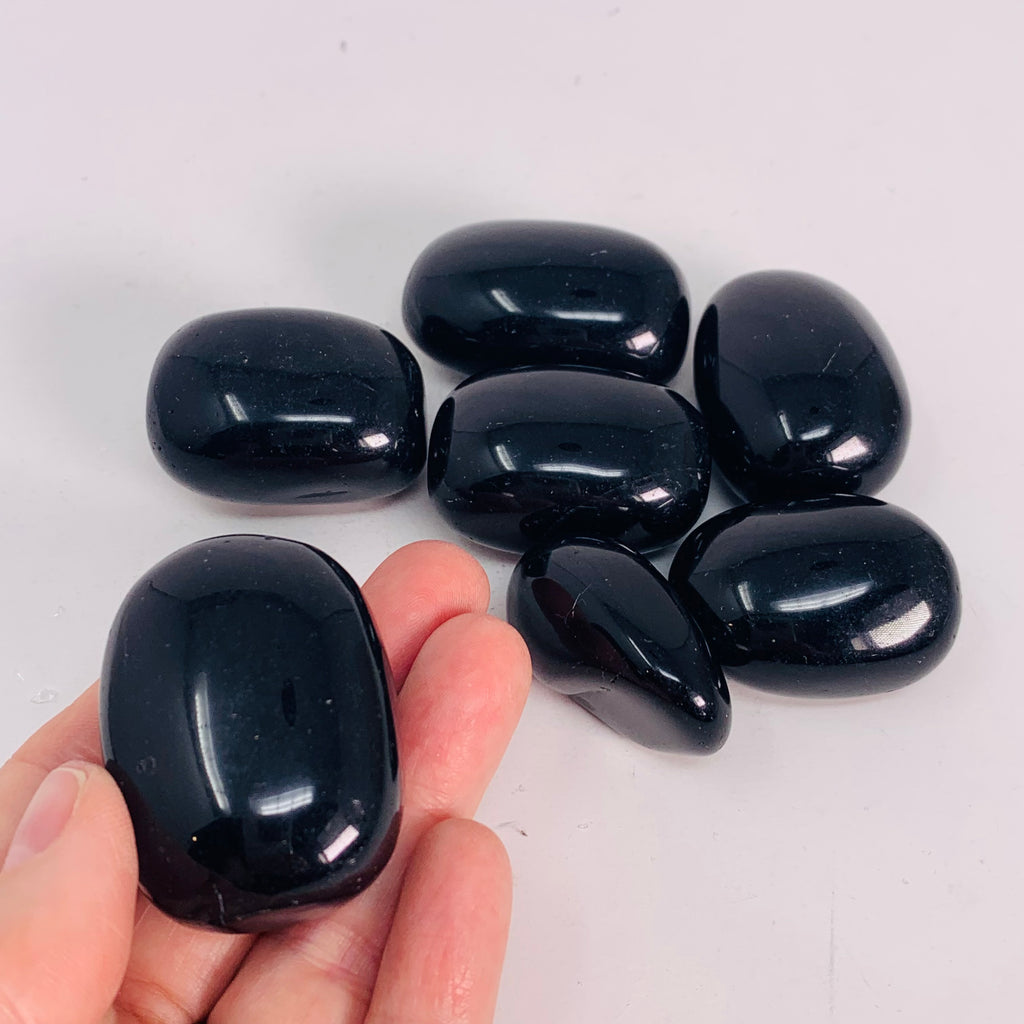 Black Obsidian - Large Tumbled/Small Palm Stone