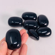 Load image into Gallery viewer, Black Obsidian - Large Tumbled/Small Palm Stone
