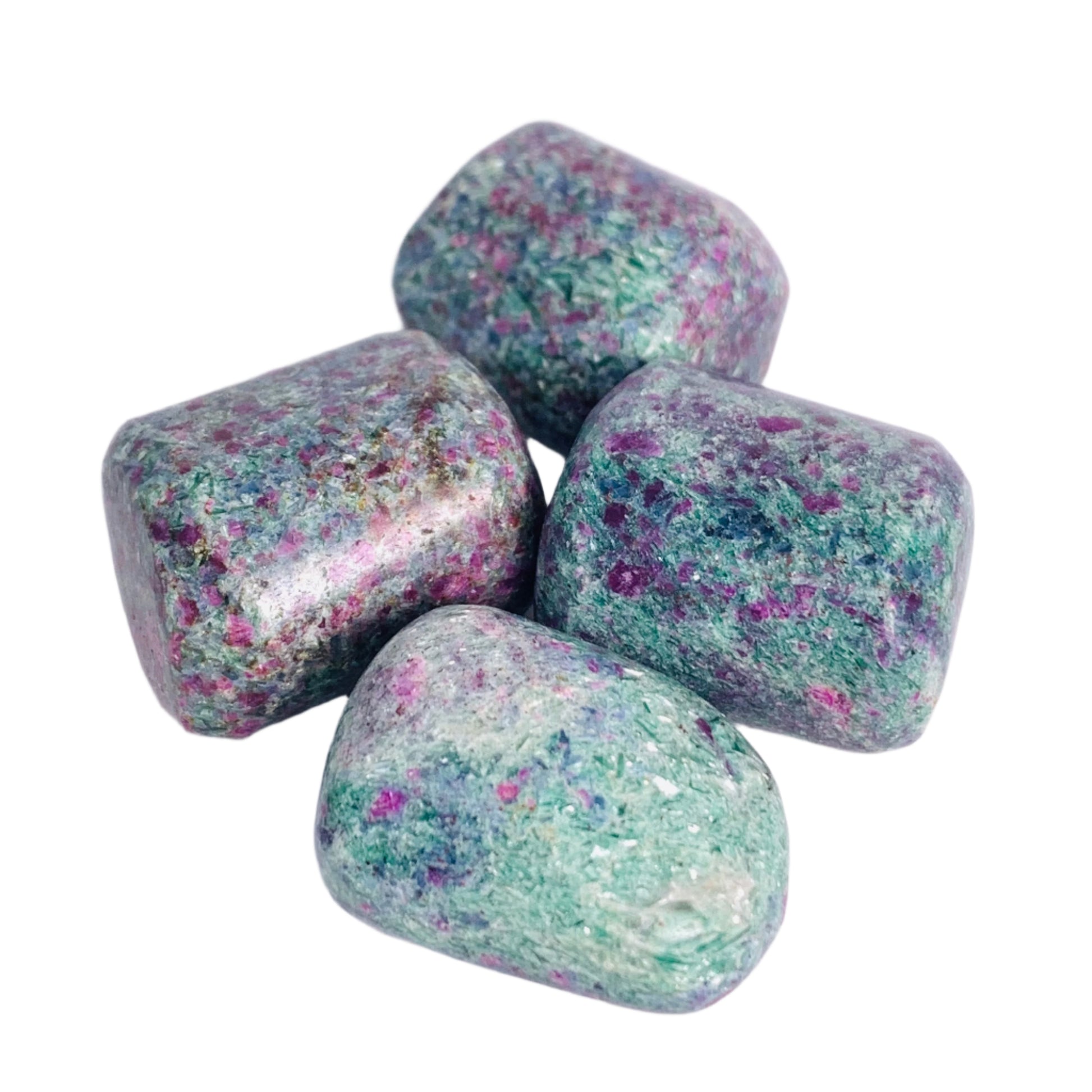 Ruby Fuchsite & Kyanite - Tumbled