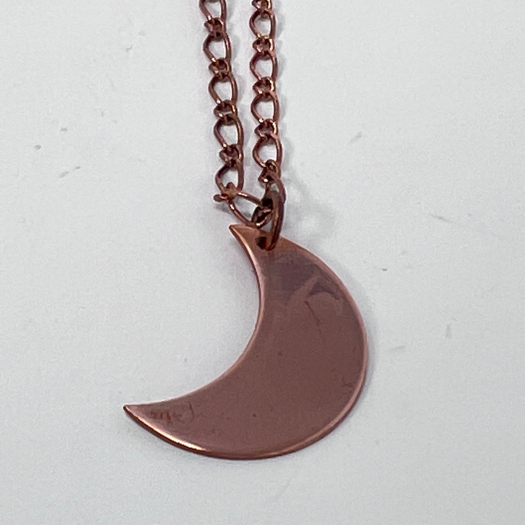 Copper Crescent Moon Necklace