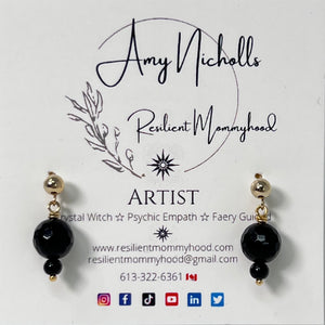 Earrings by Amy Nicholls - Black Onyx (Silver)