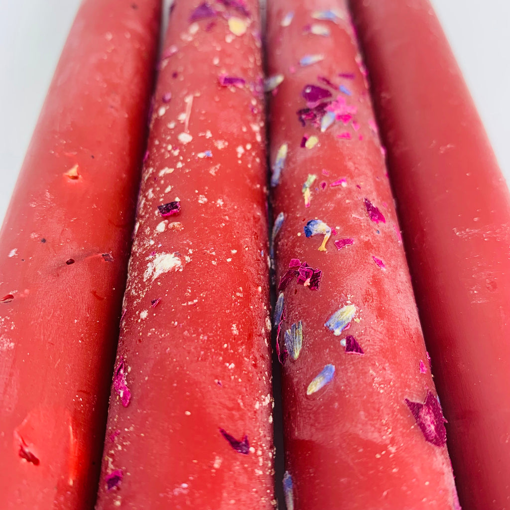 Beeswax Herbal Ritual Intention Candles (Various Colours)