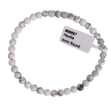 Load image into Gallery viewer, Bracelet - Howlite 4mm
