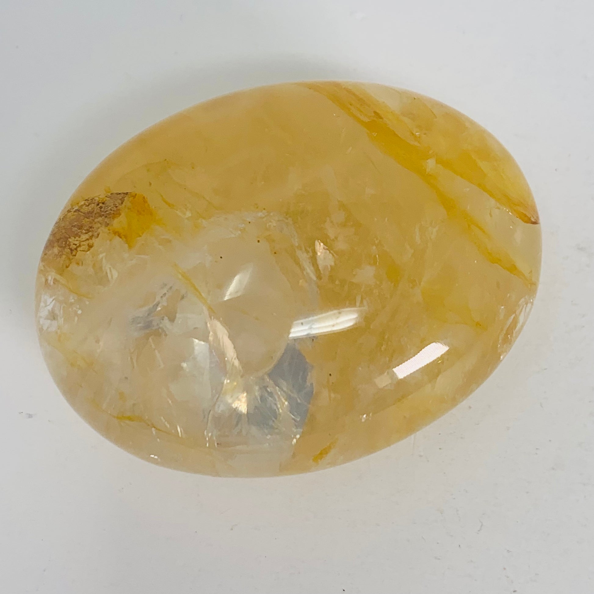 Golden Healer Quartz Palm Stone