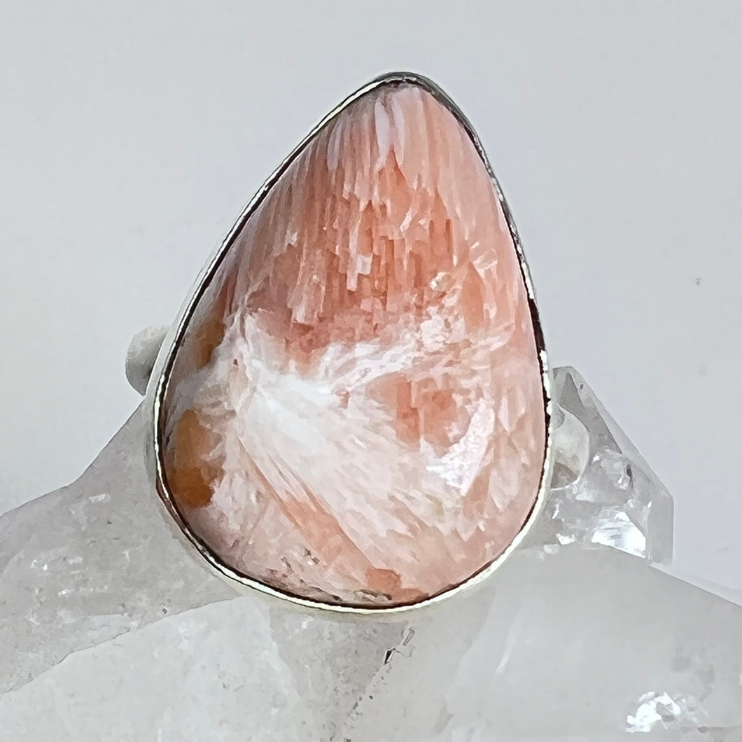 Ring - Scolecite & Stilbite - Size 9