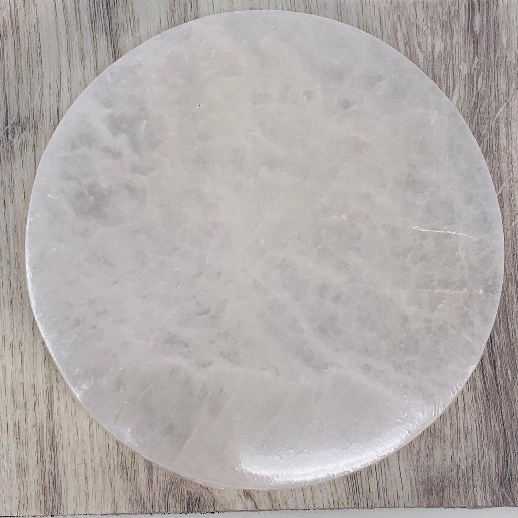 Selenite Round Charging Plate
