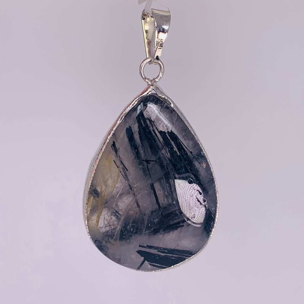 Pendant (Teardrop) - Tourmalinated Quartz