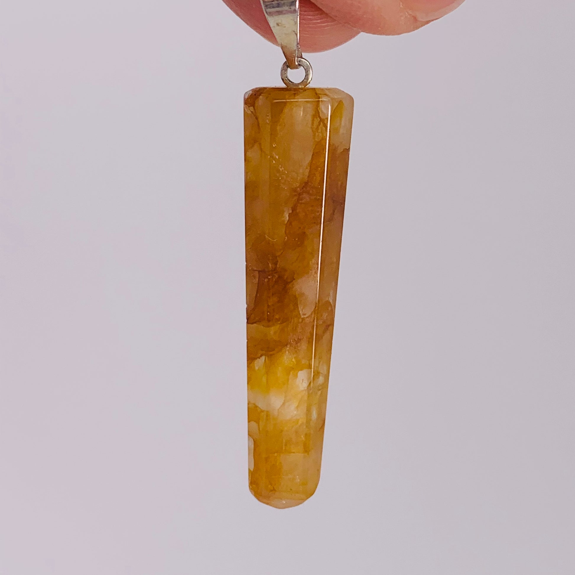 Golden Healer Quartz (Azeztulite) Polished Point on Bail