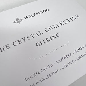 HALFMOON Crystal Collection Silk Eye Pillow (6 options)