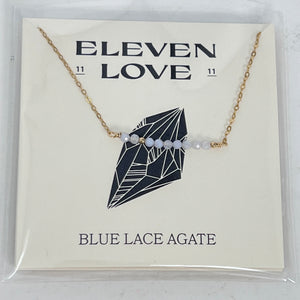 Blue Lace Agate Necklace by Eleven Love