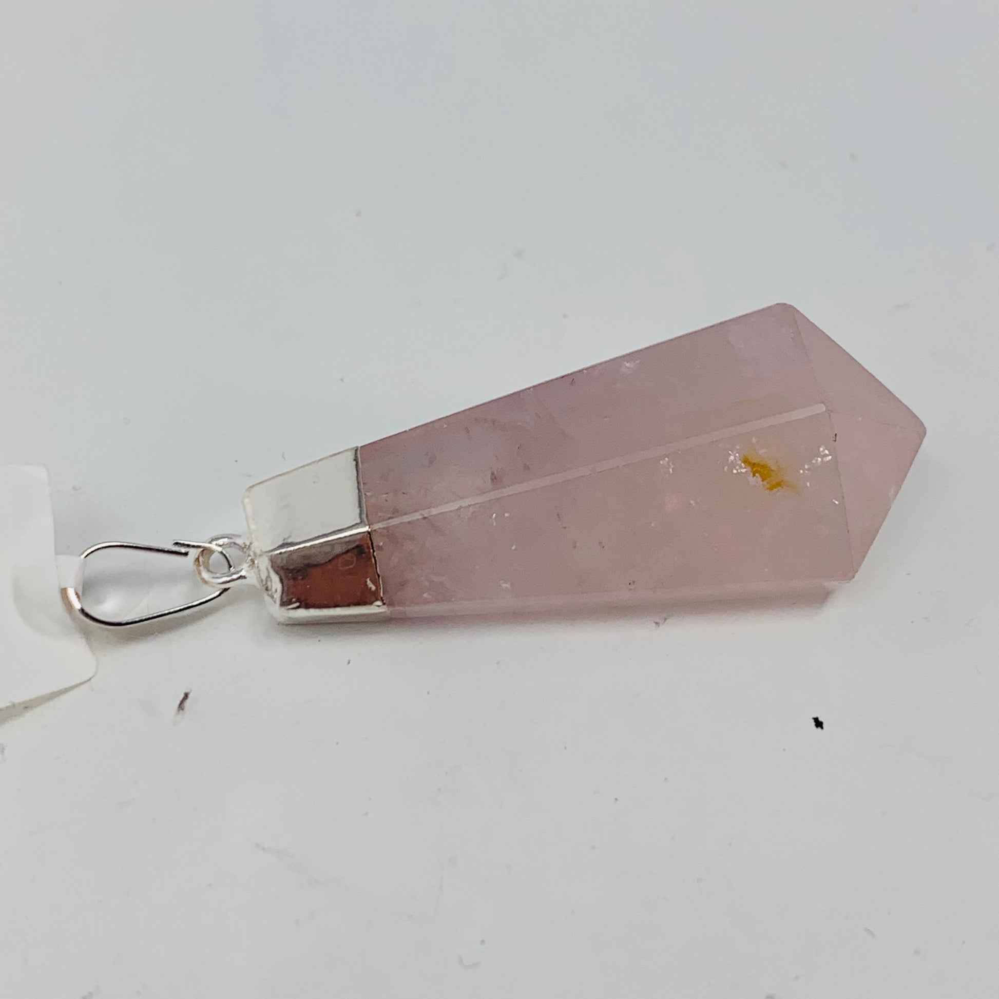 Pendant - Rose Quartz - Faceted Teardrop