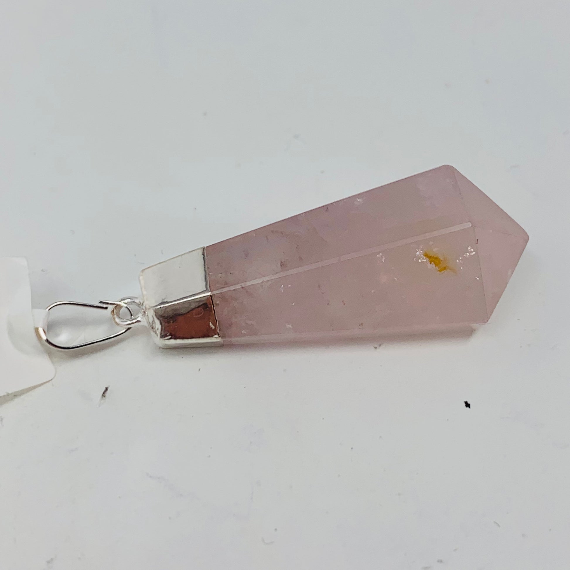 Pendant - Rose Quartz - Faceted Teardrop