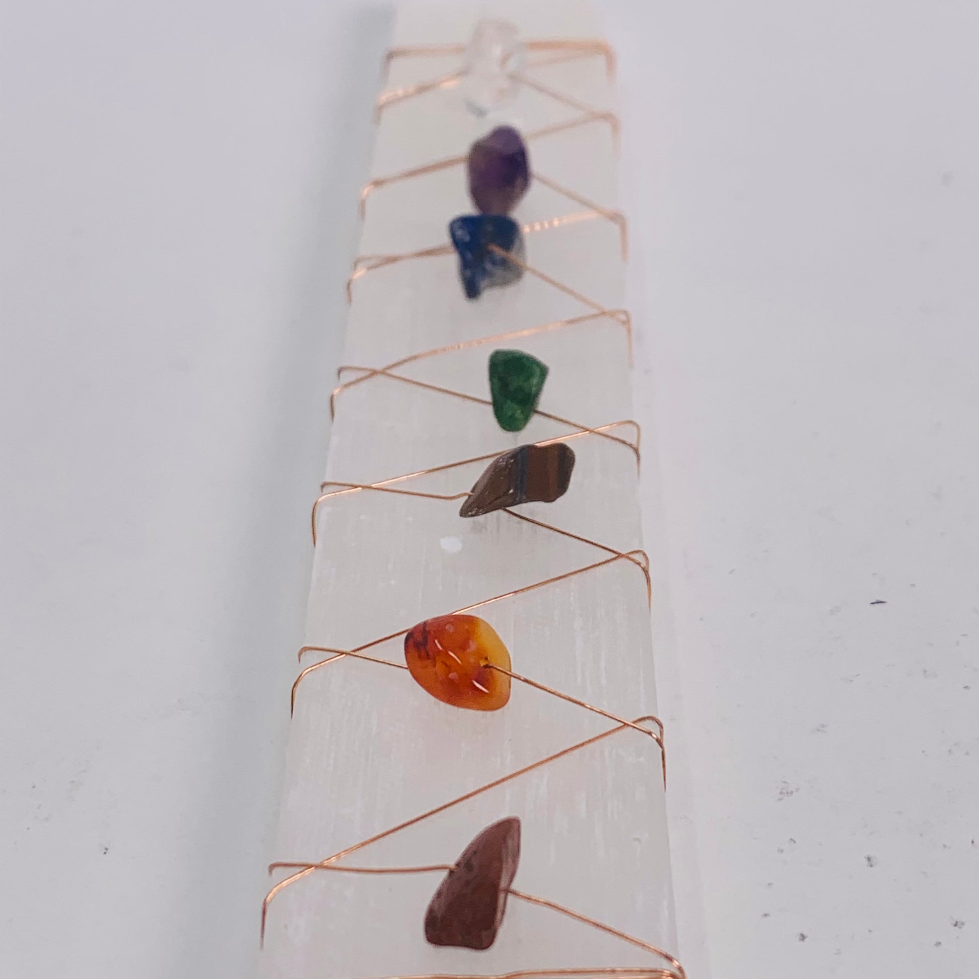 Selenite Chakra Wand
