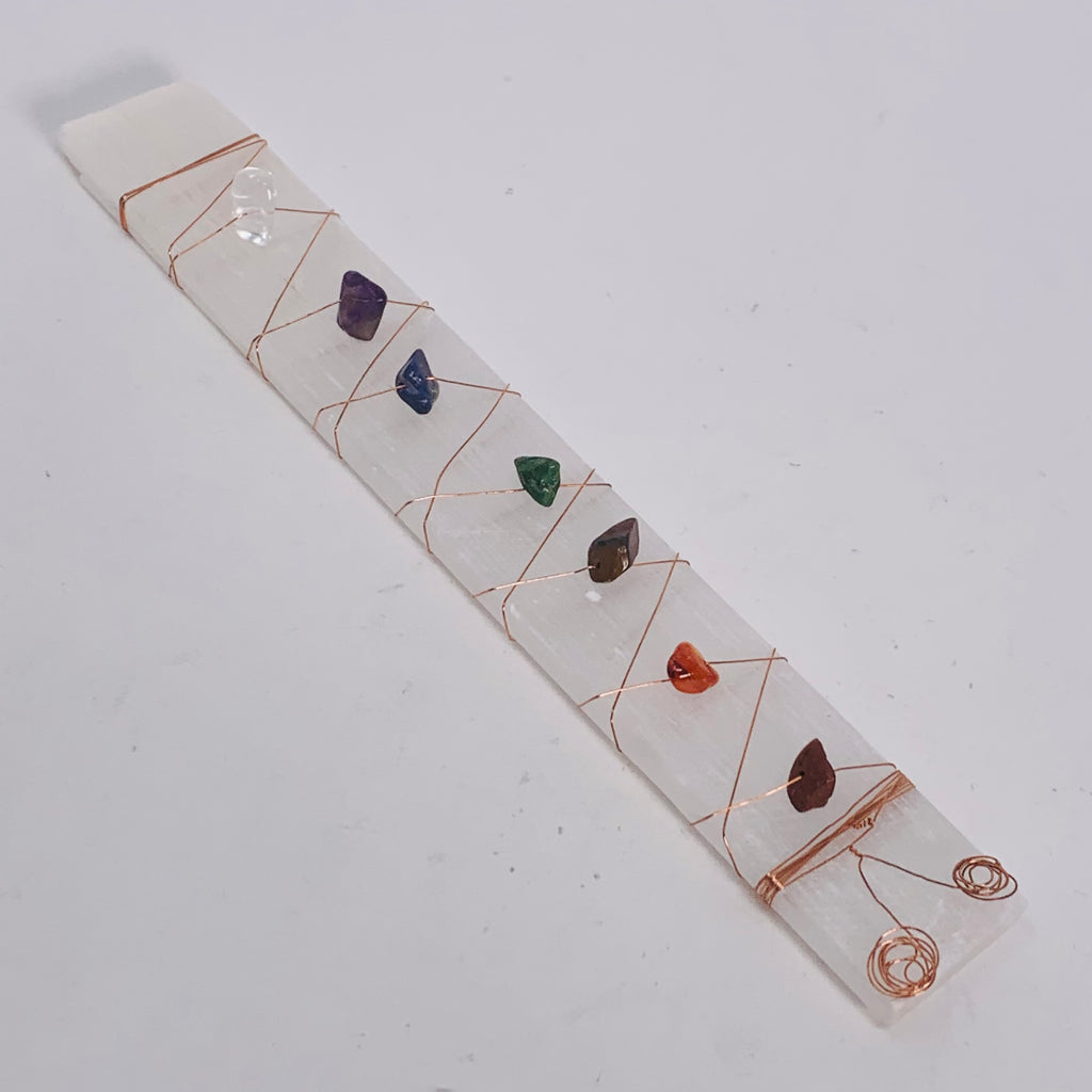 Selenite Chakra Wand