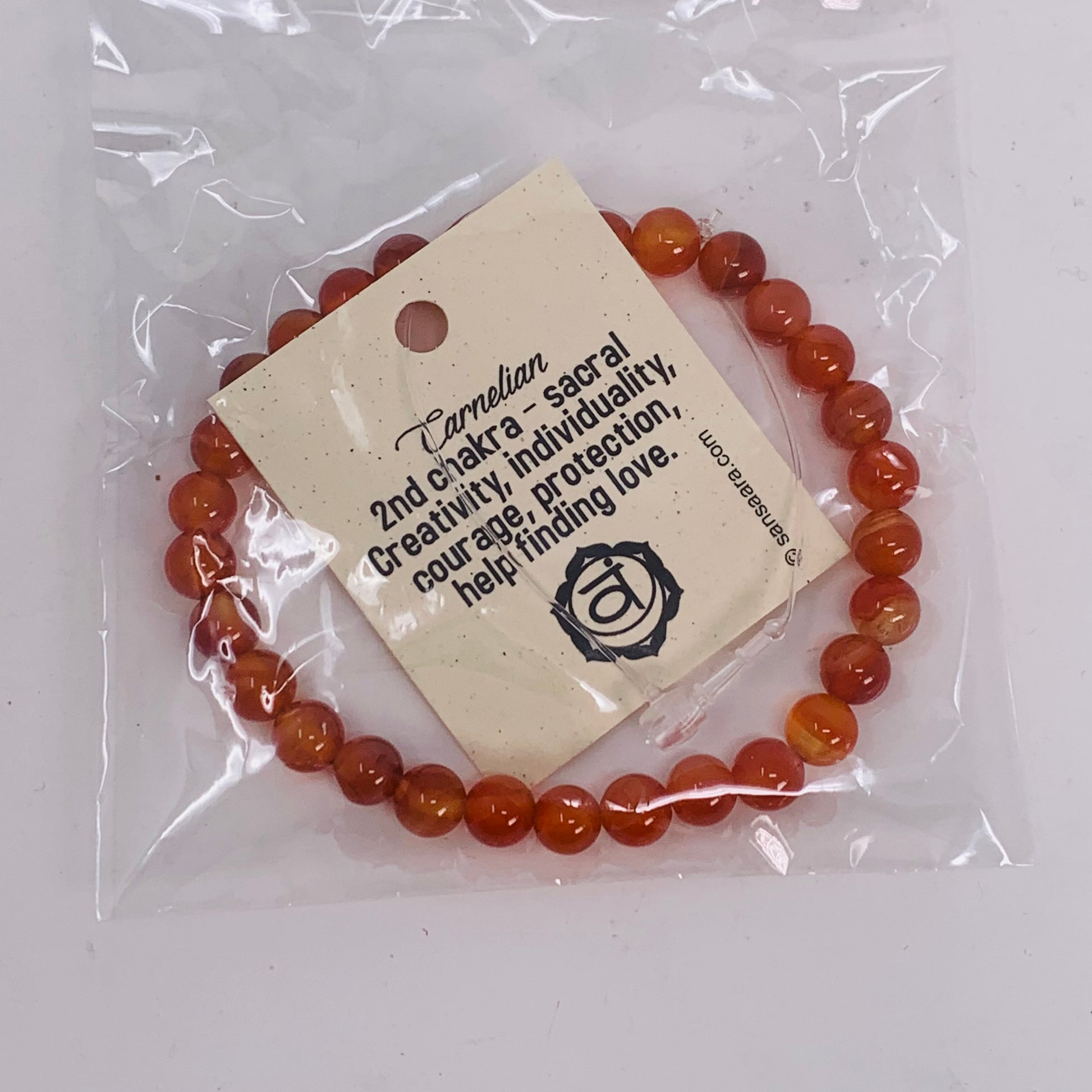 Bracelet - Carnelian 6mm