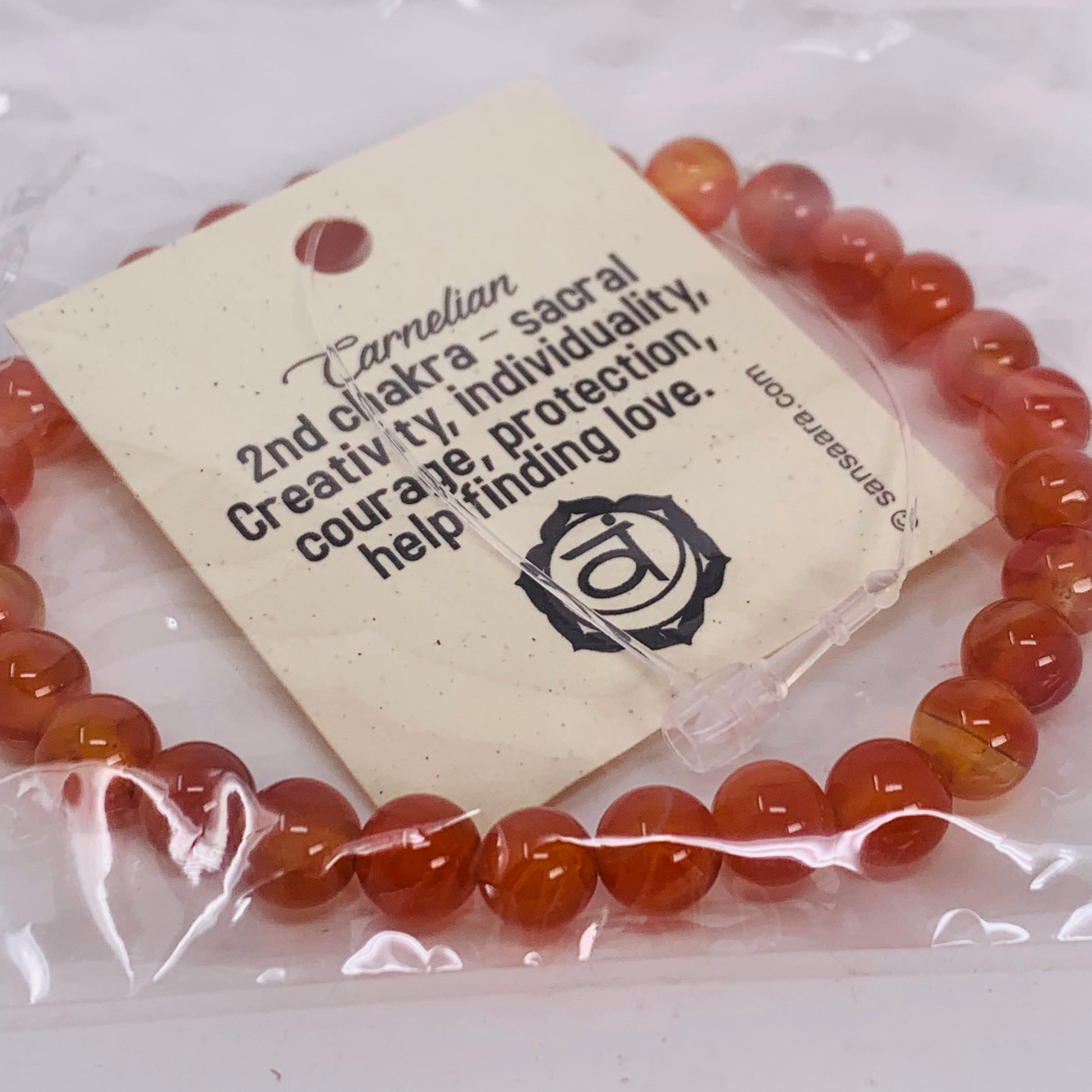 Bracelet - Carnelian 6mm