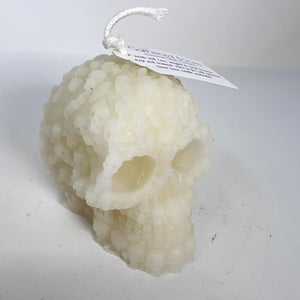 Beeswax Candle - Gathered Bones Skull