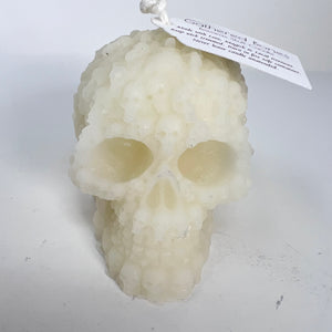 Beeswax Candle - Gathered Bones Skull