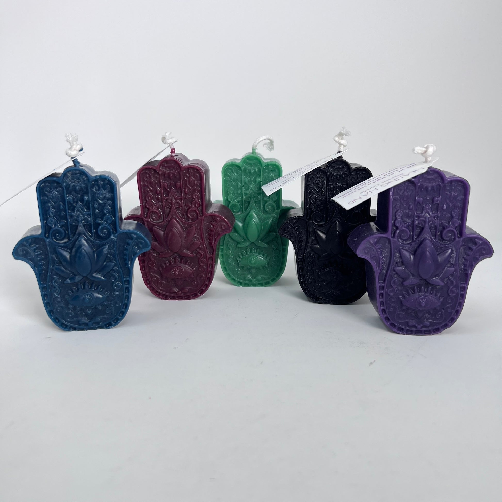 Beeswax Candle - Hamsa Healing Hand