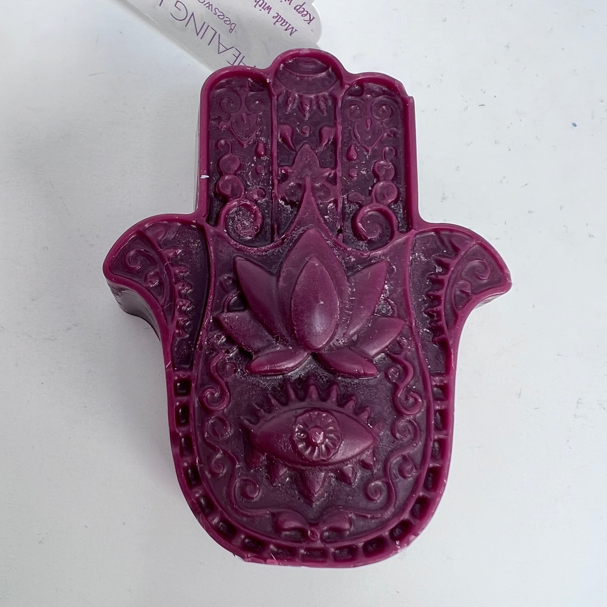 Beeswax Candle - Hamsa Healing Hand