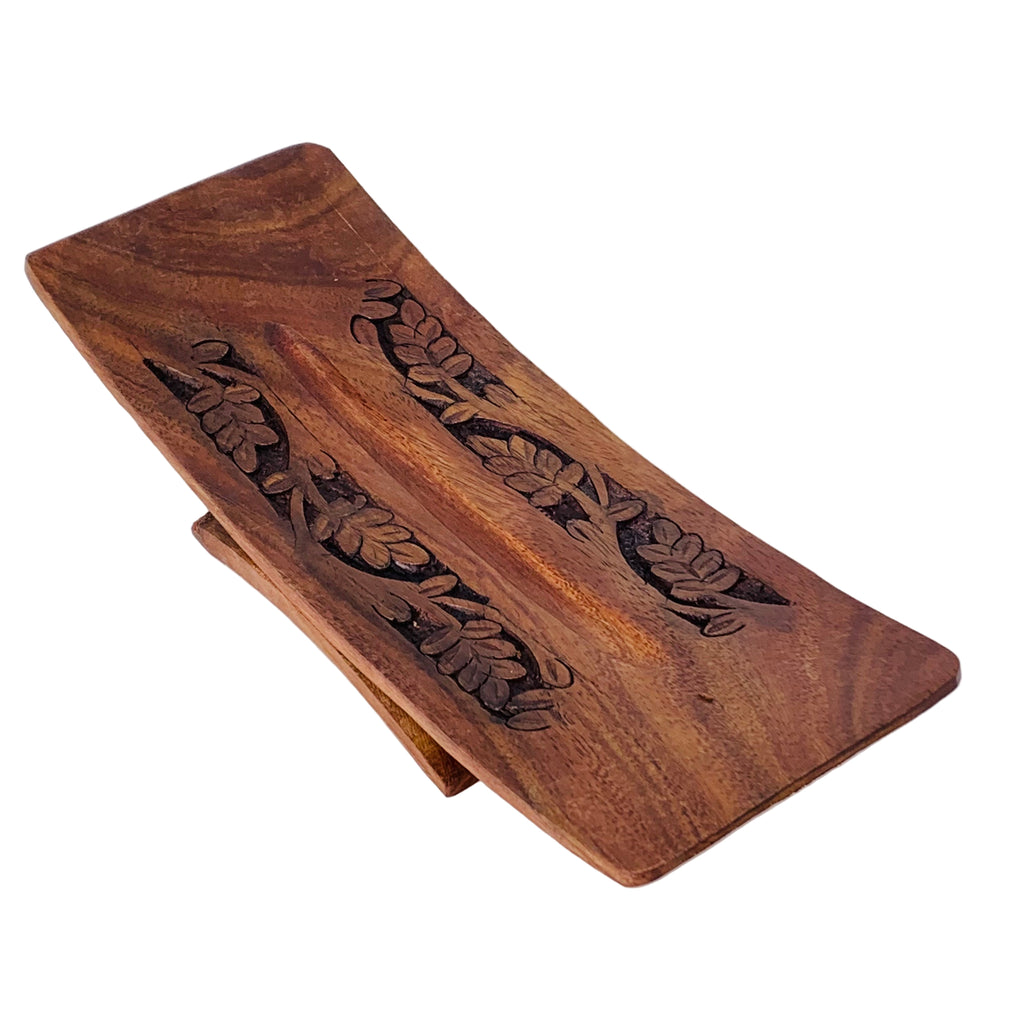 Wood Double Carved Incense Holder