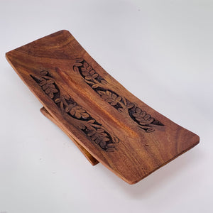 Wood Double Carved Incense Holder