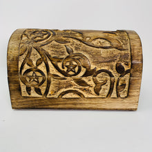 Load image into Gallery viewer, Wood Raven Treasure Chest Box
