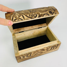 Load image into Gallery viewer, Wood Raven Treasure Chest Box

