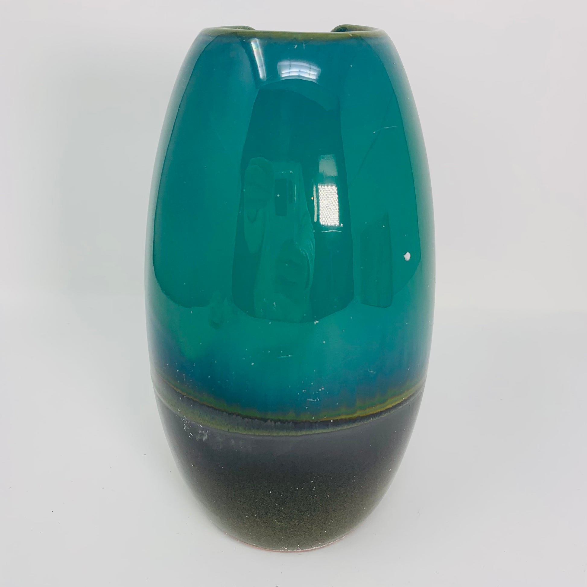 Backflow Burner - Ceramic (blue/green) "Cascading Leaves"