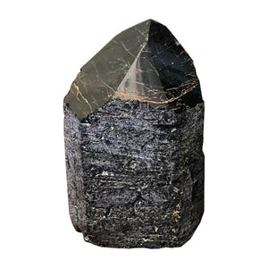 Black Tourmaline - Top Polished Point/Rough Base